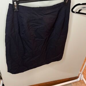 Talbots Navy Wool Pencil Skirt 14